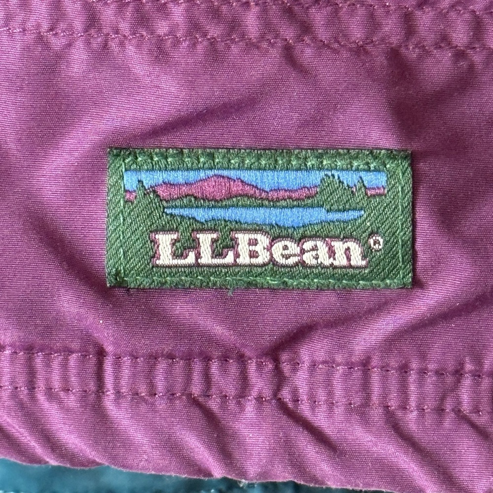 VTG 90s Womens Large LL Bean Pullover Aztec Hooded Anorak Windbreaker Jacket USA - Picture 5 of 16